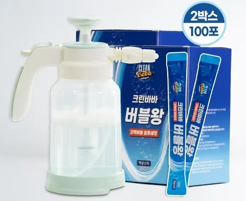 일상 크린바바 한번에 싹 버블왕 100포  분무기 1개 필수